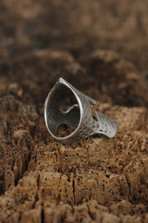 Ayarlamalı Miğfer Tasarımlı Erkek Yüzük - TJ-EY305 - Resim 2