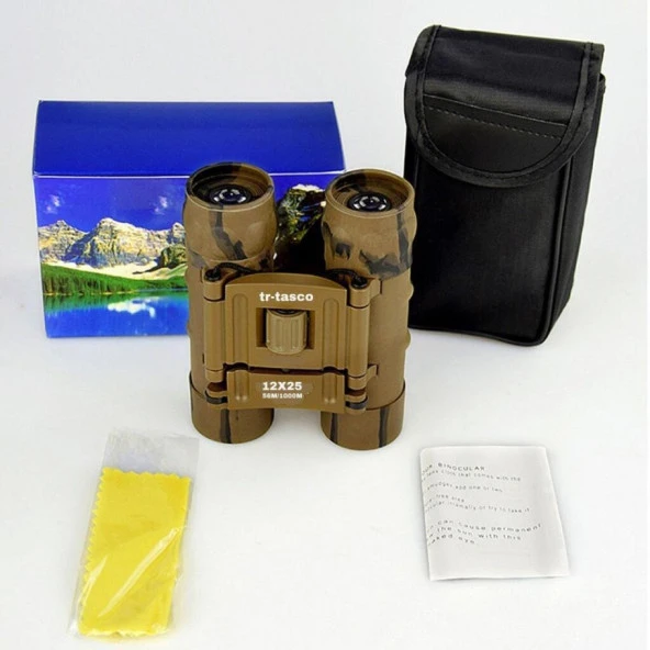 Tr-Tasco 12X25 El Dürbünü 1000M/56M - Geniş Görüş Alanlı Kamuflaj ürün görseli 1