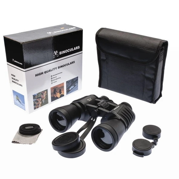 Nikula 7X50 - Geniş Ön Mercekli Profesyonel El Dürbünü - 1000M/56M - Siyah V1 ürün görseli 1