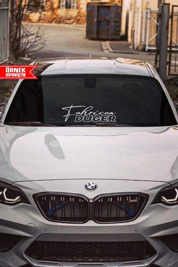 İsim Soyisim Özel Tasarım Oto Cam Yazı Sticker 40*15 Cm - 4