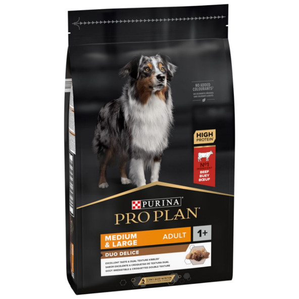 Proplan duo delice beef 10kg medium large orta ve büyük ırk sığır etli yetişkin köpek maması