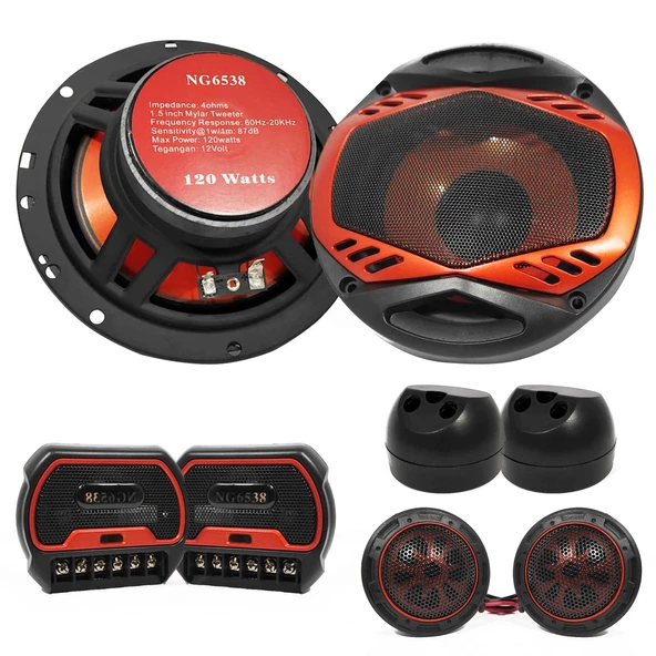 NAVİGOLD NG-6538 Oto Midrange Compenent 16cm 120 Watt Kapaklı 2 Adet