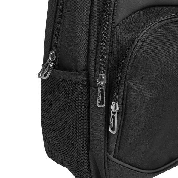 Bagacar Okul ve Günlük Laptop Bölmeli Su Geçirmez Sırt Çantası Siyah - 3