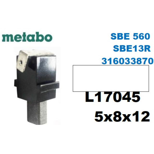 Metabo SBE 560 SBE13R 316033870 Kömür Fırça Seti 5x8x12