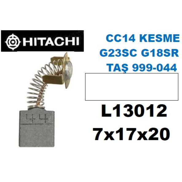 Hitachi CC14 KESME G23SC G18SR TAŞ 999 044 Kömür Fırça Seti 7x17x20