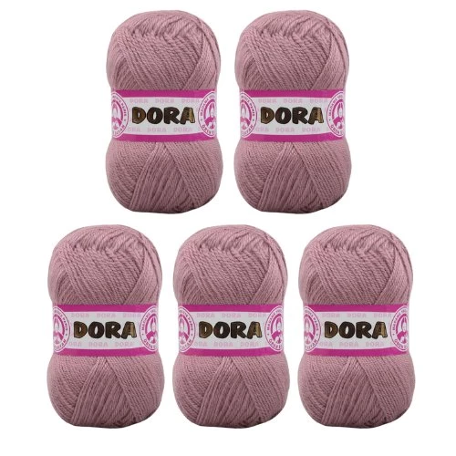 Ören Bayan Dora Örgü İpi - Gül Kurusu - ( Renk Kodu: 127 ) 5'Li Paket ürün görseli 1