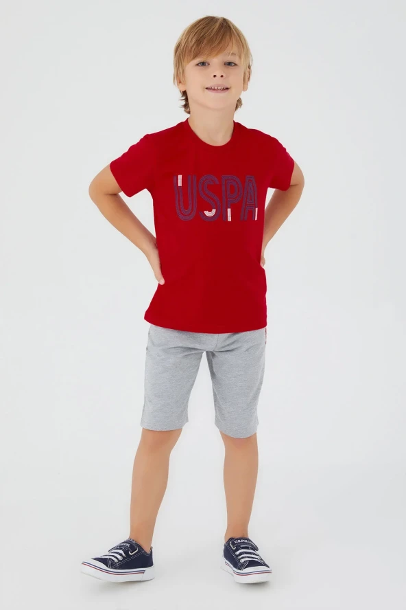 U.S. Polo Erkek Çocuk Bermuda Takım 1334-4 Kırmızı - 2