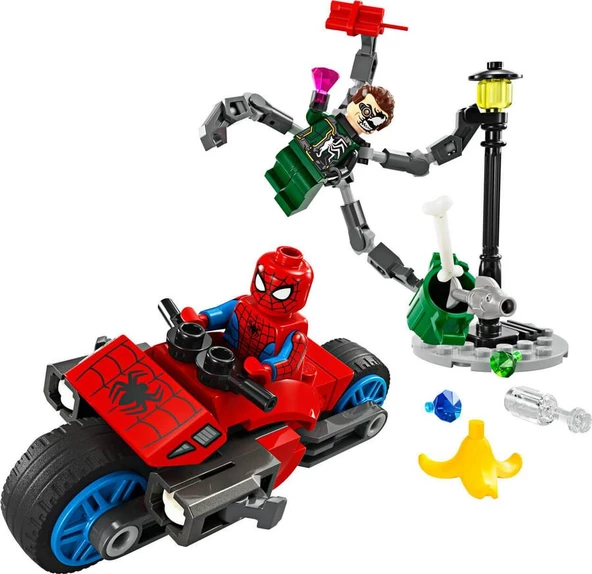 LEGO Super Heroes 76275 Motorcycle Chase: Spider-Man vs. Doc Ock - Resim 3