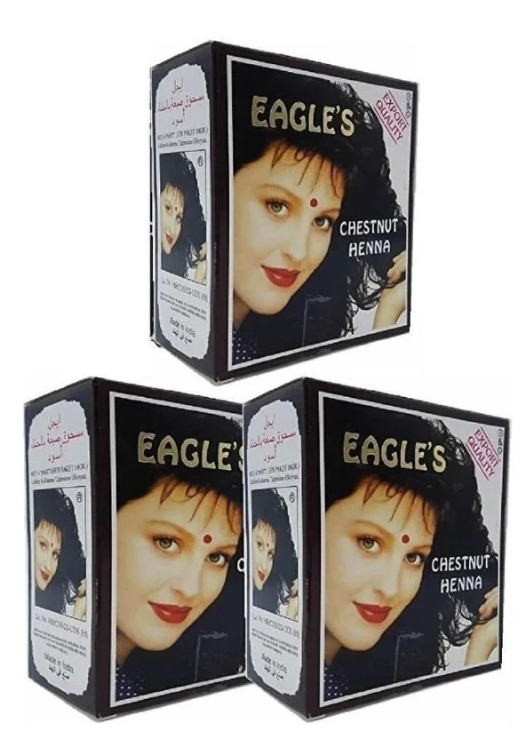 Eagle's Hint Kınası Kestane Renk (Chestnut Henna) 6'Lı Paket 3 Adet