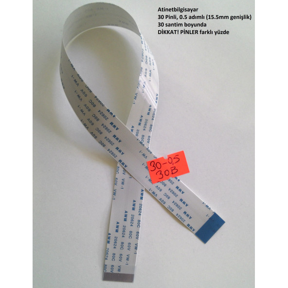 Awm 20624 80C 60V Vw-1 Flex Kablo 30 Pin 30 Cm 30-0.5-30B