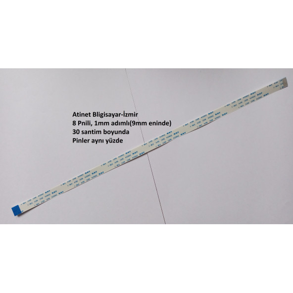 Awm 20624 80C 60V Vw-1 Flex Kablo 8 Pin 1Mm Adım 30Cm 8-1-30B