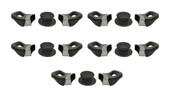 Nalburkent Tencere Tava Sahan Cam Kapak Kulpu Yasemin Lüks Tepeli Siyah 5 Set