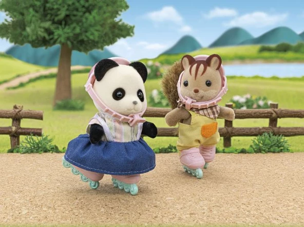 Sylvanian Families Bisiklet ve Paten Seti -Panda Kız ESF5652 - 3
