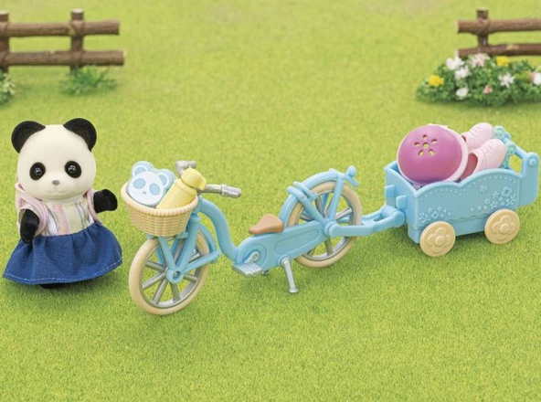 Sylvanian Families Bisiklet ve Paten Seti -Panda Kız ESF5652 - 2