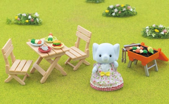 Sylvanian Families Barbekü Piknik Fil Kız ESF5640 - 3