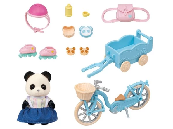 Sylvanian Families Bisiklet ve Paten Seti -Panda Kız ESF5652 - 5
