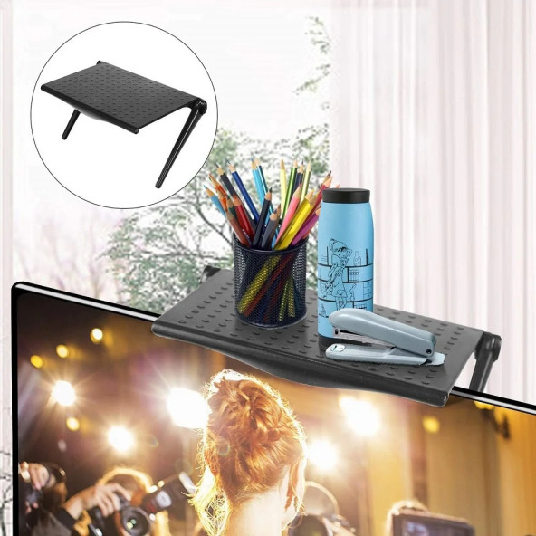 TechTic Monitor Tv Üstü Raf Portatif Katlanır Düzenleyici Projeksiyon Rafı Telefon Tablet Standı - 3