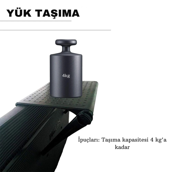 TechTic Monitor Tv Üstü Raf Portatif Katlanır Düzenleyici Projeksiyon Rafı Telefon Tablet Standı - 7