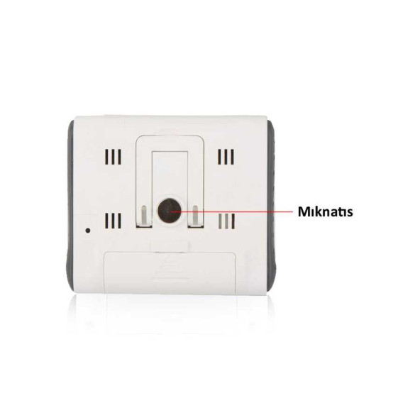Diwu DC102 İç Mekan Termometre Nem Ölçer Saat - 5