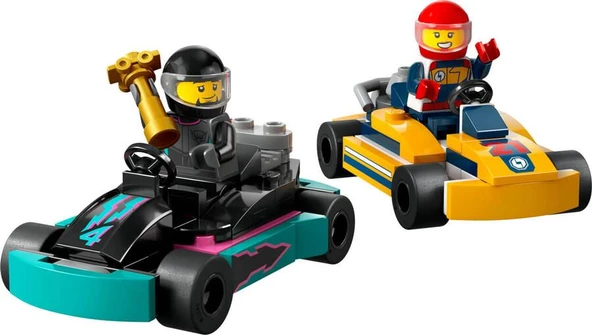 LEGO City 60400 Go-Karts and Race Drivers - Resim 3