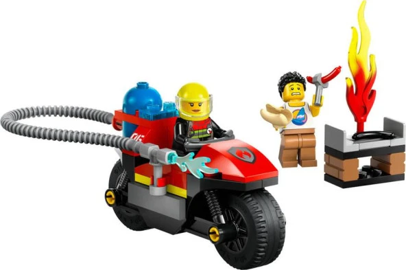 LEGO City 60410 Fire Rescue Motorcycle - Resim 3
