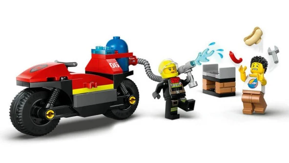 LEGO City 60410 Fire Rescue Motorcycle - Resim 4
