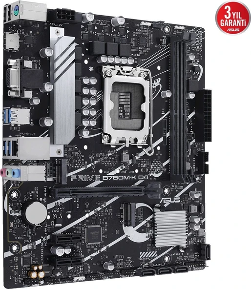 MB Prıme B760M-K D4 Intel B760 LGA1700 Ddr4 5333 HDMI VGA 2x M2 Usb3.2 Aura Rgb 2.5gbit Lan Mat - 3