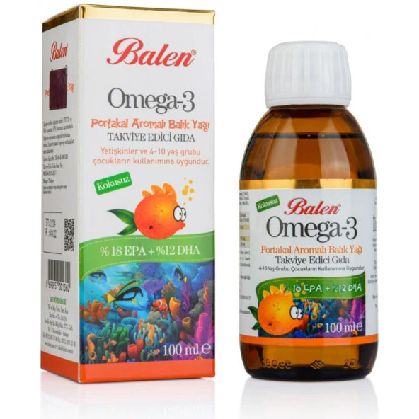 Balen Portakal Aromalı Omega 3 Balık Yağı 100 Ml