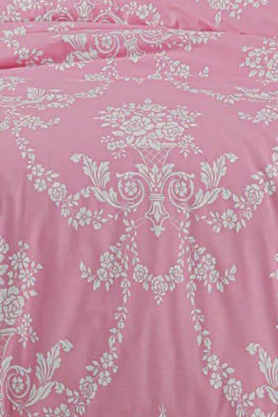 %100 Pamuklu Çift Kişilik Desenli Ranforce Kumaş Nevresim Seti - 200x220 cm - - 11