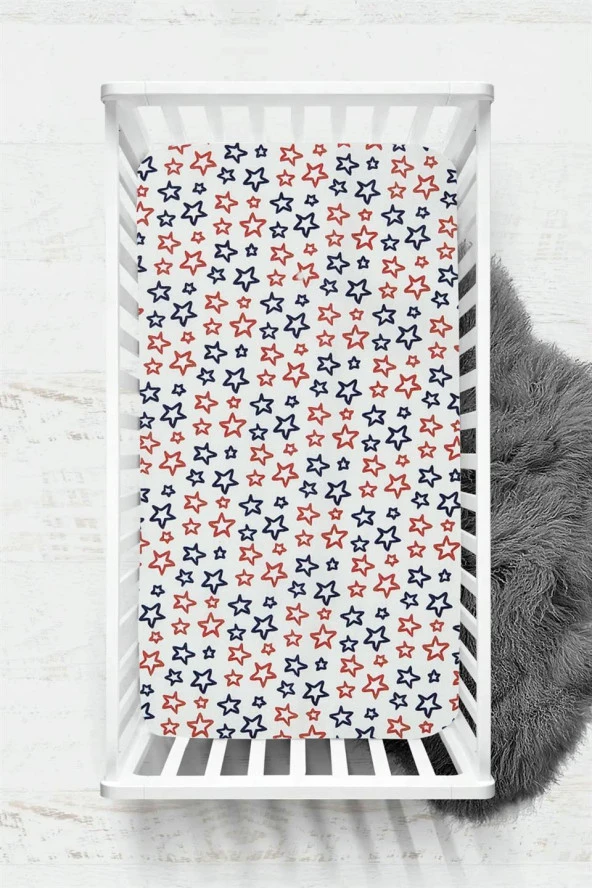100x150 cm Ranforce Kumaş Lastiksiz %100 Pamuklu İpeksi Bebek Çarşafı - 9