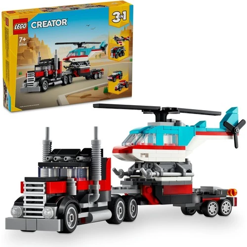 LEGO Creator 31146 Helikopterli Açık Kasa Kamyon (270 Parça)