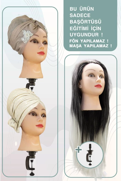Başörtüsü Eğitim Mankeni + Masa Aparatı