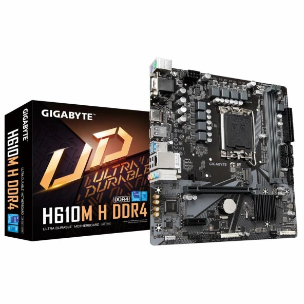 GIGABYTE H610M H H610 DDR5 Vga GLan mATX HDMI M2 1700p Anakart