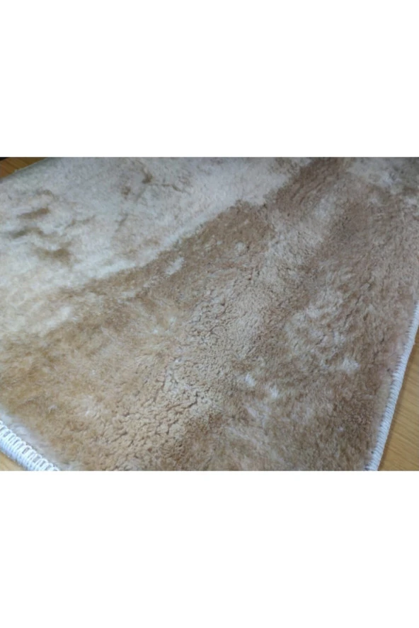 50x80cm Kaymaz Tabanlı Pofuduk Kalın Paspas, bakır - 2