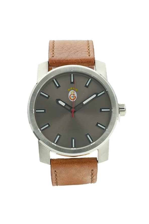 Galatasaray Orijinal Taba Renk Deri Kordonlu Kol Saati Hediyelik Ahşap Kutulu - 2