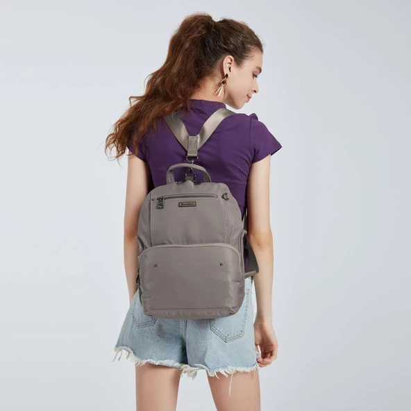 Saten Kumaş Kadın Postacı ve Sırt Çantası Barcelona 2108 - Resim 4