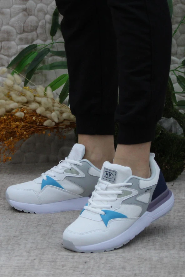 M P 241 1567 Beyaz Gri Rahat Orijinal Ürün Kadın Spor Ayakkabı - Resim 3