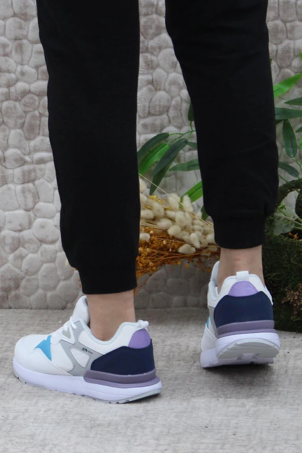 M P 241 1567 Beyaz Gri Rahat Orijinal Ürün Kadın Spor Ayakkabı - Resim 4