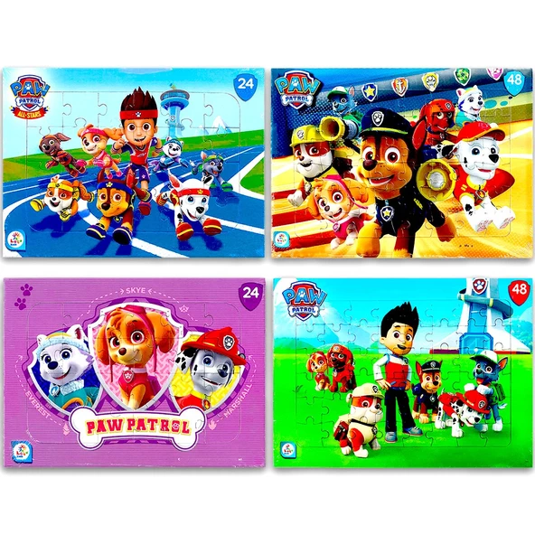 Laço Kids Paw Patrol (Pati Devriyesi) 4 lü Frame Puzzle/Yapboz Set ürün görseli 1
