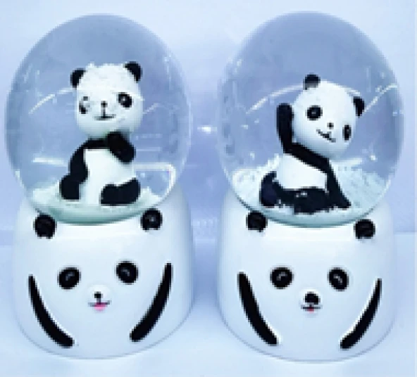 Siyah-Beyaz Panda Kar Küresi Orta Boy ürün görseli 1
