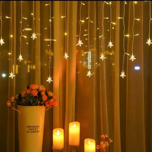 Yıldız 4 M 96 Led 19 Saçak 40-50-60 Cm Gün Işığı MZXX3-4 ürün görseli