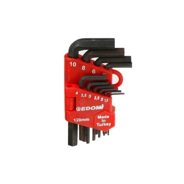 Edoni 120 mm 10 Parça Alyan Seti Siyah ürün görseli