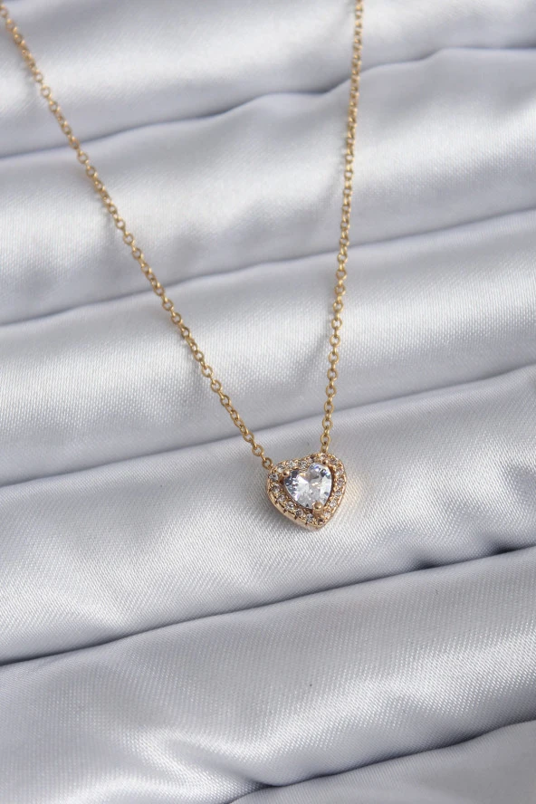 316L Çelik Zincir Gold Renk Charm Kadın Kolye - TJ-BKO7820 ürün görseli