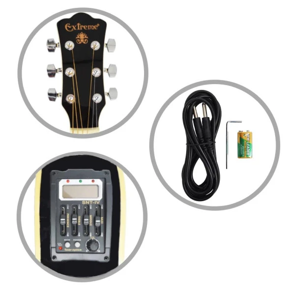 GİTAR AKUSTİK EXTREME SAHNE GİTARI (XAC45EQ4BK) - 5