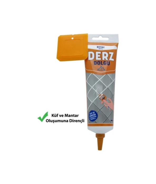 Pratik Fix Gaga Uçlu Hazır Derz Dolgu Beyaz 400 gr 1 Adet (Küf ve Mantara Dirençli) ürün görseli 1