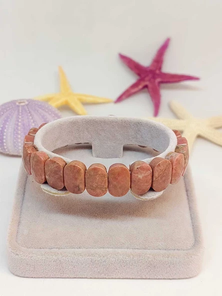 Rodonit Taşı Oval Kesim Unisex Bileklik (46098) ürün görseli