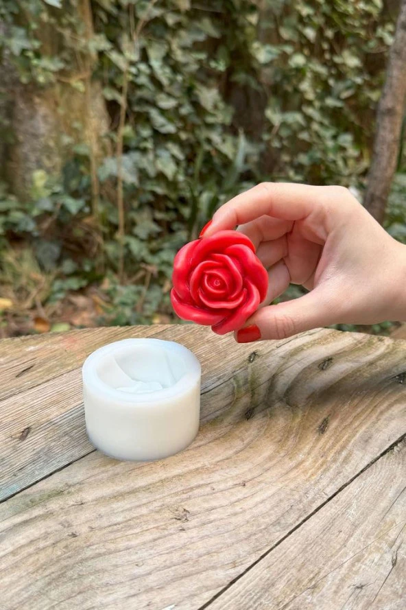 Gül 3d Tekli Mum Kalıbı (Silikon) ürün görseli