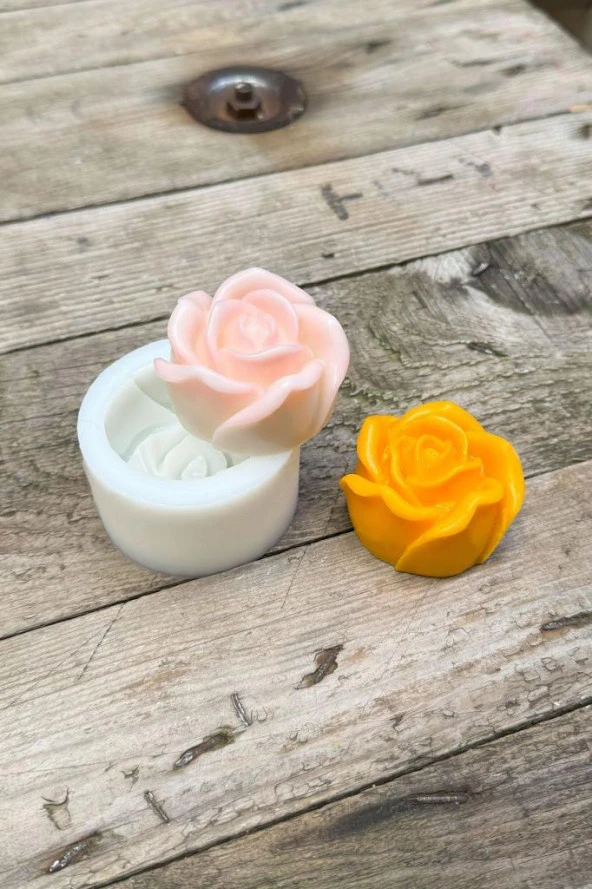 Gül 3d Tekli Mum Kalıbı (Silikon) - Resim 3