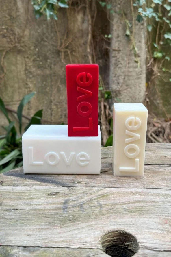 Love Yazılı Baton Mum Kalıbı (Silikon) - Resim 2