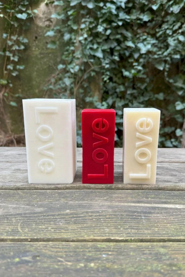 Love Yazılı Baton Mum Kalıbı (Silikon) - Resim 3